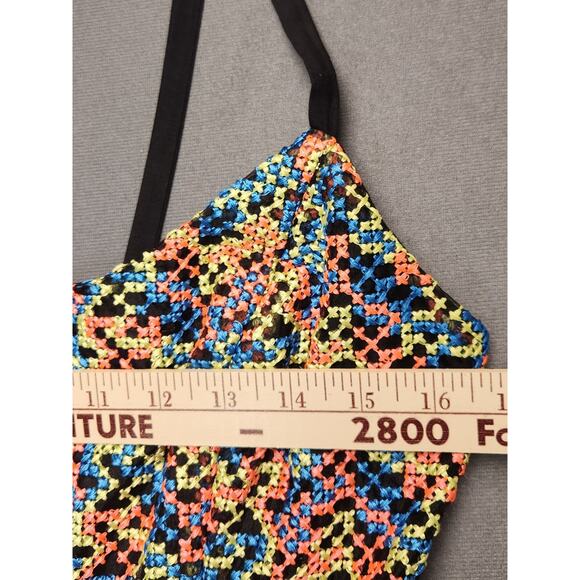 Tracy Reese Anthropologie Dress Size 6 Neon Bright Colors Spring Bold Print - Picture 9 of 16